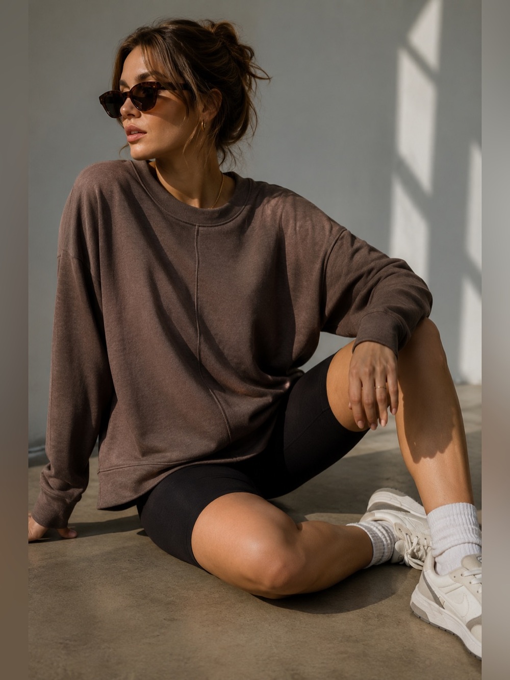 RBX Sunrise French Terry Sweatshirt | Brown | NWT | Size Large